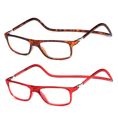 NEW VISION NV2904 Reading Glasses with Magnetic Closure, 2-Pack, for Women and Men