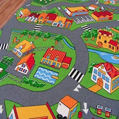 rugsx Little Village Children's Rug, Multicolor, 250 x 300 cm