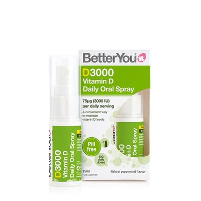BetterYou D Lux 3000 Oral Vitamin D3 Spray - 15 ml (Pack of 2)