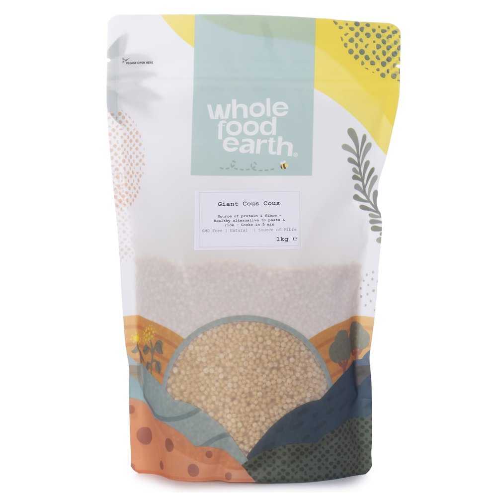 Wholefood Earth Giant Couscous 1 kg | GMO-Free | Natural | Source of Fibre