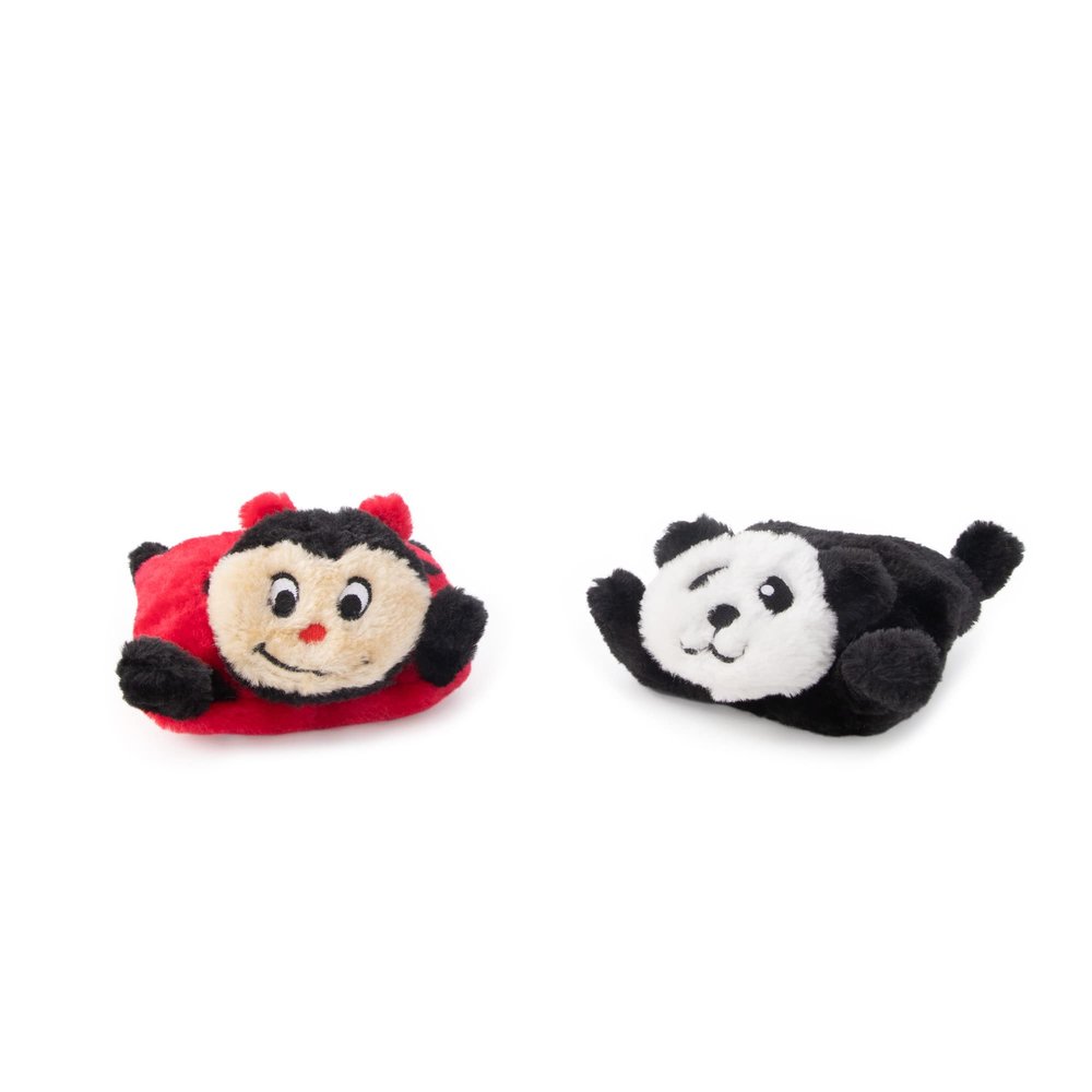 ZippyPaws Squeaky Pads, Ladybug and Panda