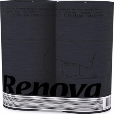 Renova Black Label Black Toilet Paper (6 Rolls)