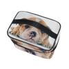 Hengpai Cosmetic Bag with Puppy and English Bulldog Design, for Travel, Makeup, Train view 3