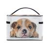 Hengpai Cosmetic Bag with Puppy and English Bulldog Design, for Travel, Makeup, Train view 4