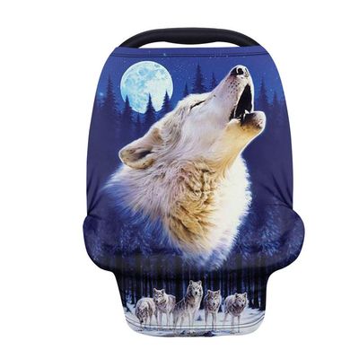 Showudesigns Baby Car Seat Cover, Wolf Print, Nursing Cover