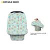Showudesigns Hedgehog Baby Car Seat Cover for Girls and Boys, Nursing Scarf, Animal Print, Canopy for Stroller, High Chair and Shopping Cart view 3