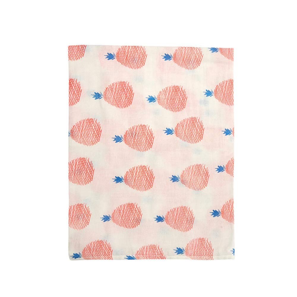AYIYO 2-Layer Muslin Baby Bath Towel, 70 x 115 cm, Pineapple