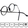 Round Blue-Light-Filtering Reading Glasses +1.0, Black, with Retro-Style Case view 4