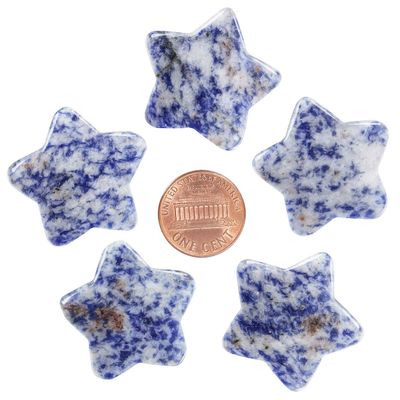 mookaitedecor 5-Piece Star-Shaped Polished Crystal Pocket Stones