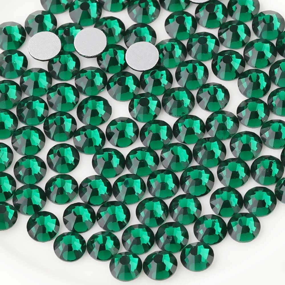 Beadsland Emerald Green Rhinestones, SS20, 1,440 Pieces