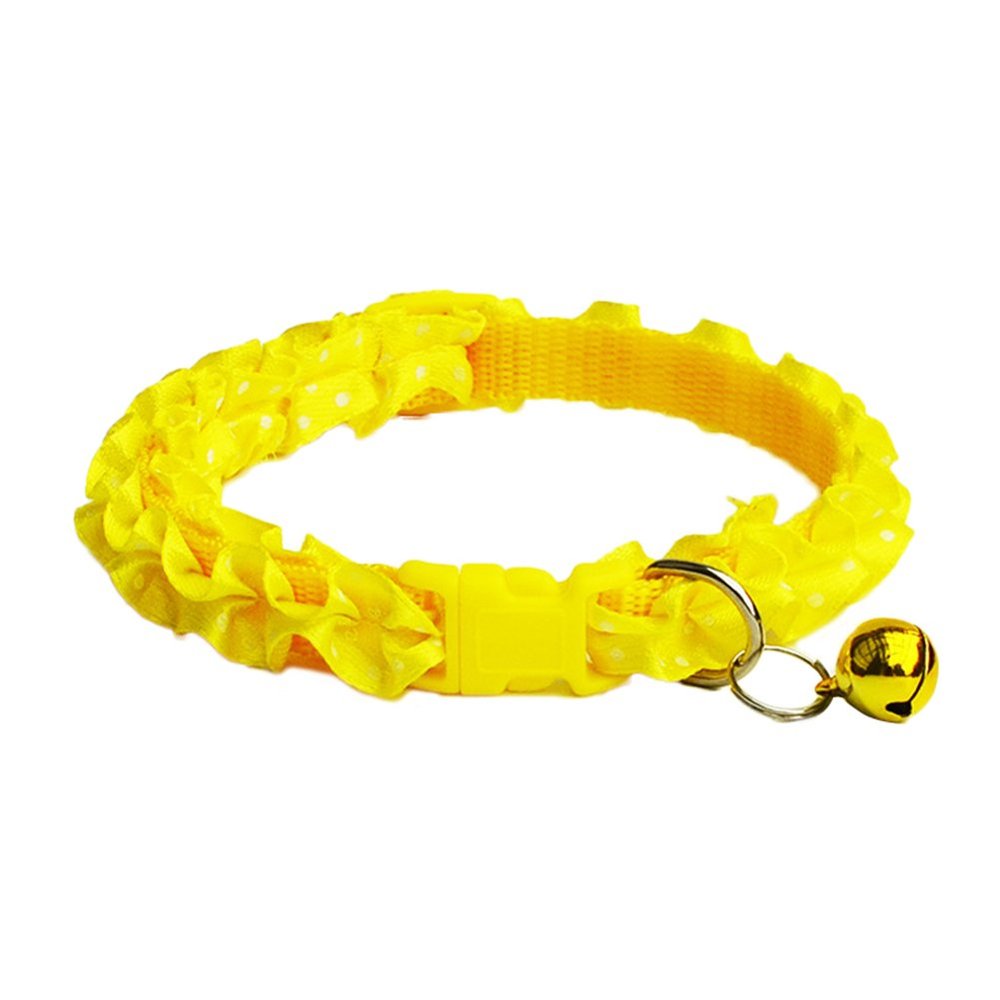 Bodhi200 Sweet Flower Breakaway Collar with Bell for Dogs and Cats, Yellow