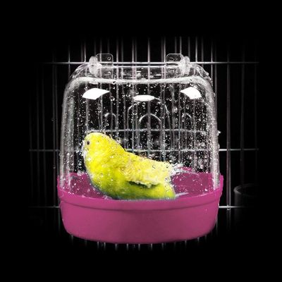 YITON Hanging PVC Bird Bath, Pink, 1-Piece