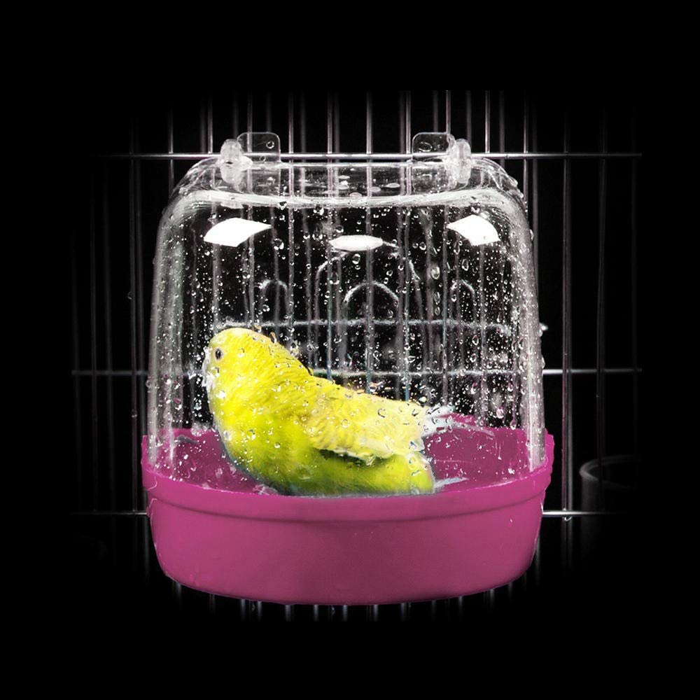 YITON Hanging PVC Bird Bath, Pink, 1-Piece