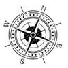 SUIFENG Car Decal 16.6 x 16.6 cm Nswe Compass Nautical Vinyl Decal Black/Silver view 1