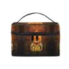 Evil Fire Skull Makeup Bag Organizer with Zipper view 1