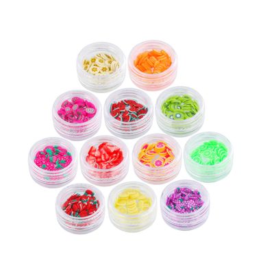 Fruit Slice Nail Decorations, 1 Set, 12 Designs, Plastic