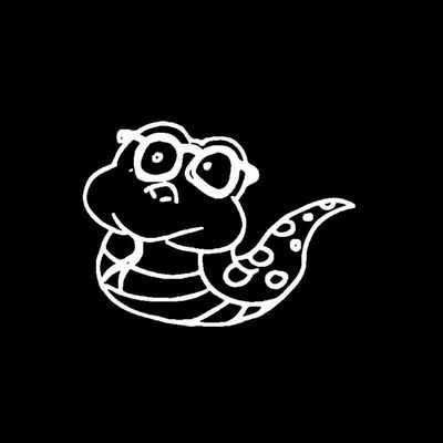 SUIFENG Car Sticker 5.8 x 4.4 in, Delicate Snake Cartoon, Artistic Cute Vinyl Decal, Black/Silver