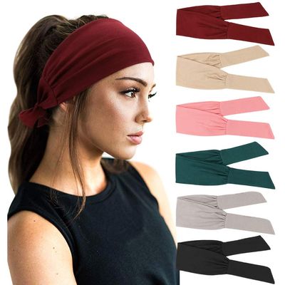 DRESHOW 6-Pack Women's Boho Printed Knot Headbands