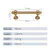 Pangocho Lenyi Cabinet Pulls, Modern Zinc Alloy, Brushed Nickel, PVD 96 mm view 2