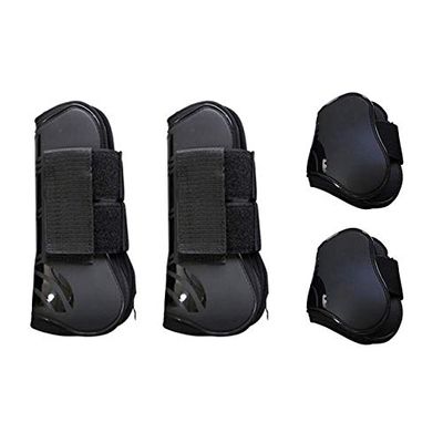 LSB-CHUNJIE3, 4-Piece Adjustable Front Leg Boots for Horses (Color: B, Size: China)