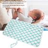 Portable Foldable Cotton Baby Diaper Changing Pad, Washable and Reusable, Green Geometric view 3