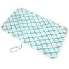 Portable Foldable Cotton Baby Diaper Changing Pad, Washable and Reusable, Green Geometric view 4