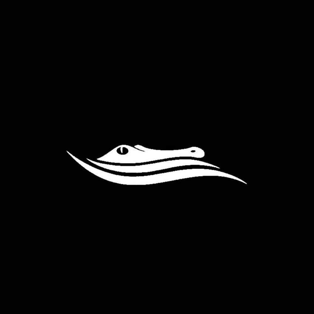 SUIFENG Car Decal 15.3 cm x 3.4 cm Wild Crocodile Shadow Vinyl Sticker, Black/Silver