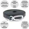 Twinkys Dog Style Rubberized Long Line with Safety Carabiner, 20 mm, 15 m, Black, for Dogs up to 50 kg view 3