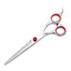Pet Grooming Scissors Kit, 7.0-Inch Professional Stainless Steel Scissors for Dogs and Cats, Straight, Thinning and Curved, Purple view 2