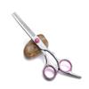 Pet Grooming Scissors Kit, 7.0-Inch Professional Stainless Steel Scissors for Dogs and Cats, Straight, Thinning and Curved, Purple view 4