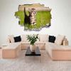 3D-Effect Self-Adhesive Wall Decal, Stone Wall Breakthrough Design, Cat Baby, 60 x 90 cm view 2