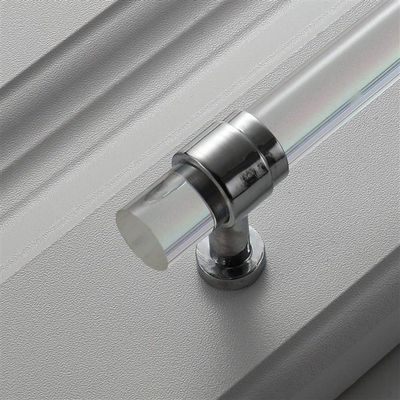Pangocho Lenyi Modern Black Acrylic Cabinet Pulls, 128 mm/160 mm