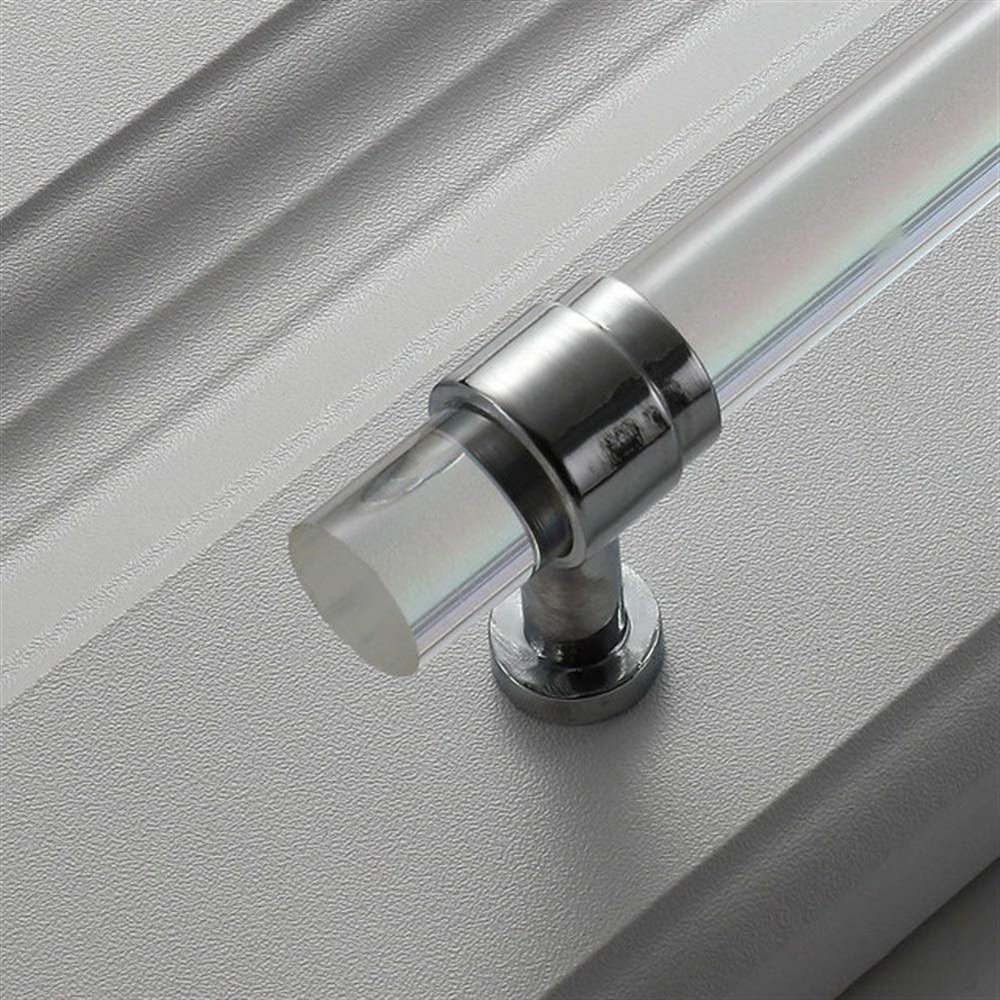 Pangocho Lenyi Modern Black Acrylic Cabinet Pulls, 128 mm/160 mm