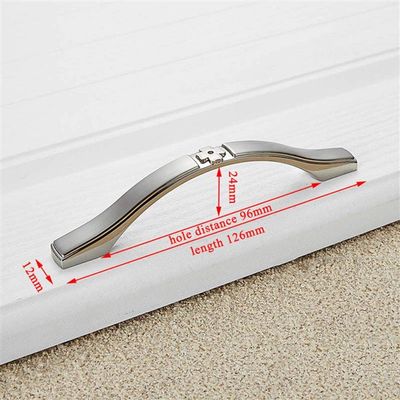 ZHaonan Kitchen Cabinet Handles 96, Zinc Alloy Modern Cabinet Pulls, Kitchen Cabinet Door Handles, Drawer Handles, Wardrobe Pulls, Furniture Hardware (Color: 6606 96)