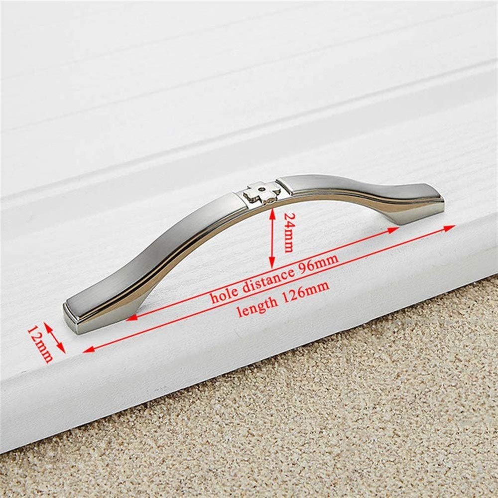 ZHaonan Kitchen Cabinet Handles 96, Zinc Alloy Modern Cabinet Pulls, Kitchen Cabinet Door Handles, Drawer Handles, Wardrobe Pulls, Furniture Hardware (Color: 6606 96)