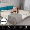 Ameritex Reversible Pet Blanket, 100% Waterproof Velvet, Super Soft, for Sofa and Bed, 173 x 203 cm, Cream and Beige view 2