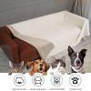 Ameritex Reversible Pet Blanket, 100% Waterproof Velvet, Super Soft, for Sofa and Bed, 173 x 203 cm, Cream and Beige view 3