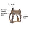 Homeilteds 1000D Nylon Tactical Dog Harness Vest, Army Green, Size L view 4