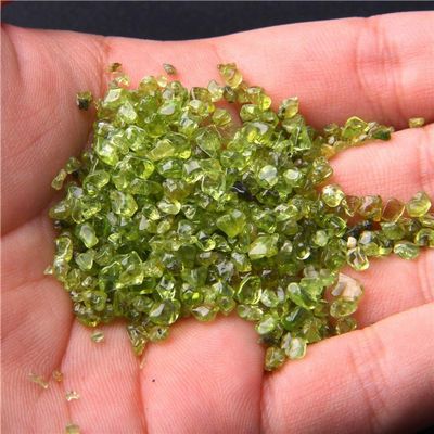 Aquarium Gravel, Natural Peridot Tumbled Stones, 1 lb