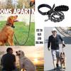Heavy-Duty Metal Chain and Nylon Dog Leash Set, Silver, Large view 4