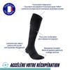 Thuasne UP Recovery Long Socks - Graduated Compression from Ankle to Calf - Black, 43-46, S, Long view 3