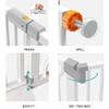 DZDZXQG No-Drill Pet Fence and Baby Gate for Stairs, Extra-Wide, Dual Lock, Self-Closing, White, 181–188 cm view 2