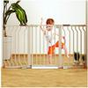 DZDZXQG No-Drill Pet Fence and Baby Gate for Stairs, Extra-Wide, Dual Lock, Self-Closing, White, 181–188 cm view 4