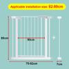 DZDZXQG Extra-Tall Pressure-Fit Dog Safety Gate | Baby and Stair Gate | 80 cm Extra High | Unique 90° Two-Way Door with Hold-Open and Automatic Closing Function (White) view 2