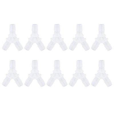 10-Piece Y-Shaped 3-Way Hose Connectors for Aquarium Air Pumps, 8 mm
