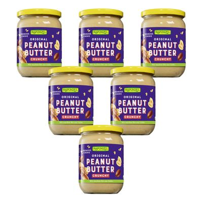 Rapunzel Crunchy Peanut Butter, 0.5 kg, 6-Pack