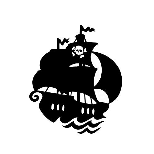 SUIFENG 14 x 16.4 cm Pirate Ship Ocean Sailor Vinyl Car Decal
