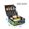 Schildkröte Blue and Black Makeup Bag with Zipper, Adjustable Dividers view 4