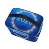 2020 Abstract Blue Cosmetic Bag Organizer with Zipper view 3