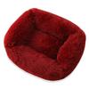 RayMinsin Plush Dog & Cat Bed, Square Pet Hut, Pink, Size S view 1
